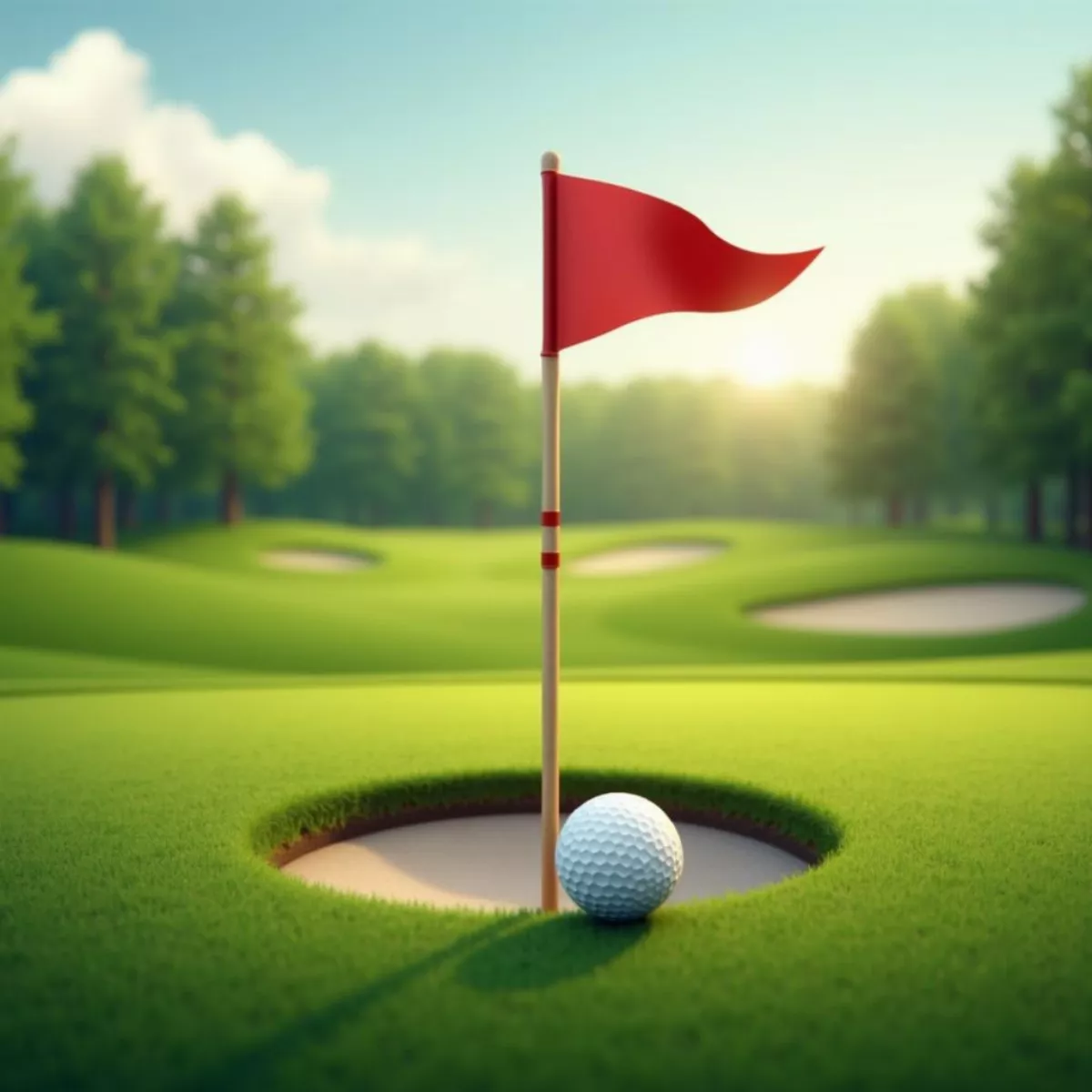 Golf Course Hole Flag