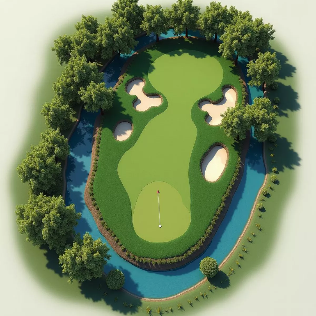 Golf Course Hole Layout Design