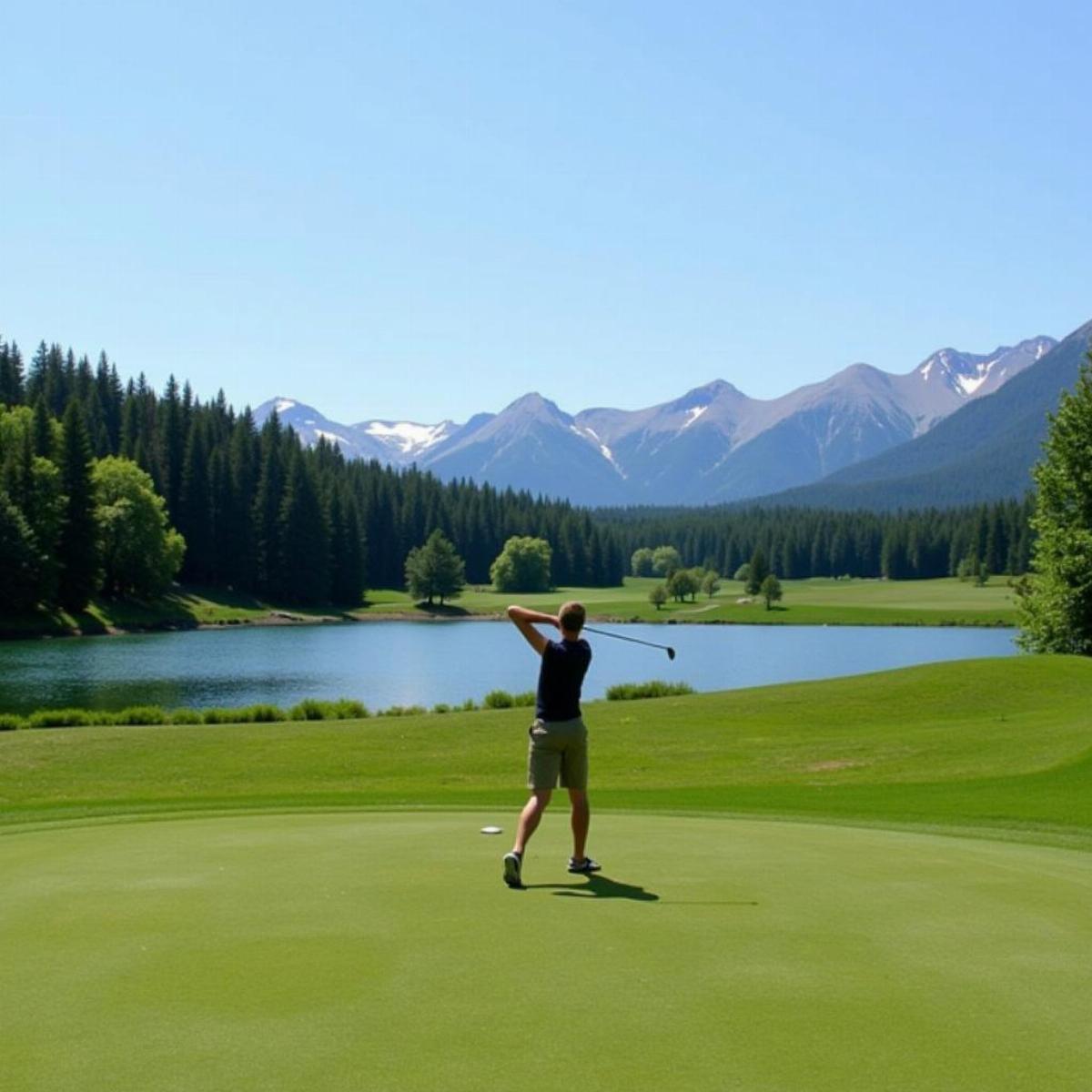 Golf Course Overlooking Lake Glenville