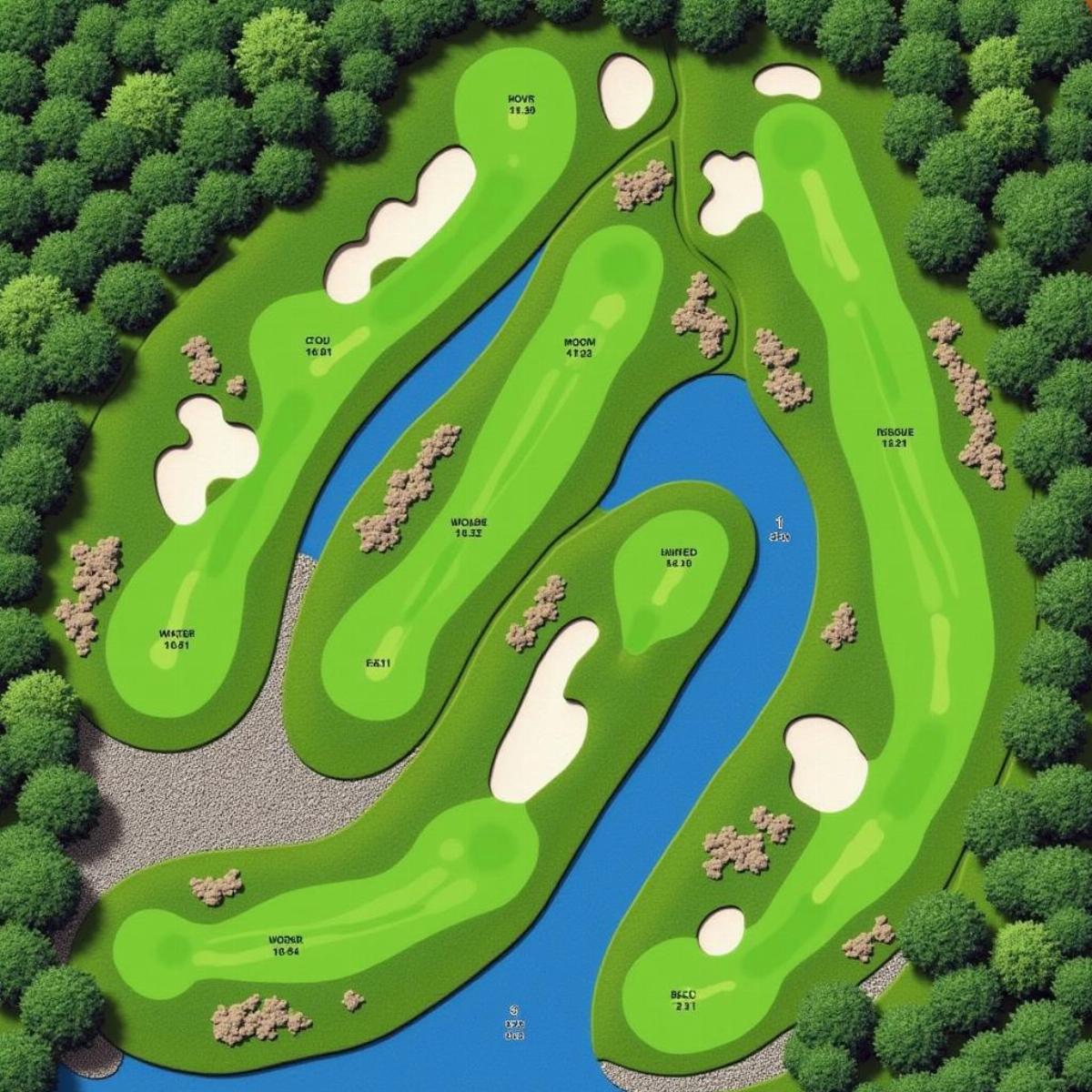 9-Hole Golf Course Layout Example