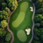 Golf course aerial view