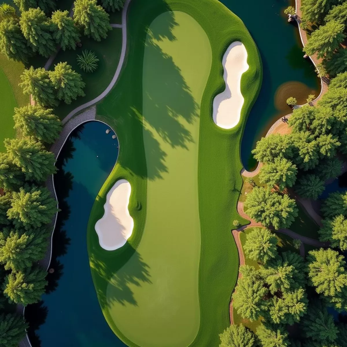 Aerial View Of Golf Course Layout