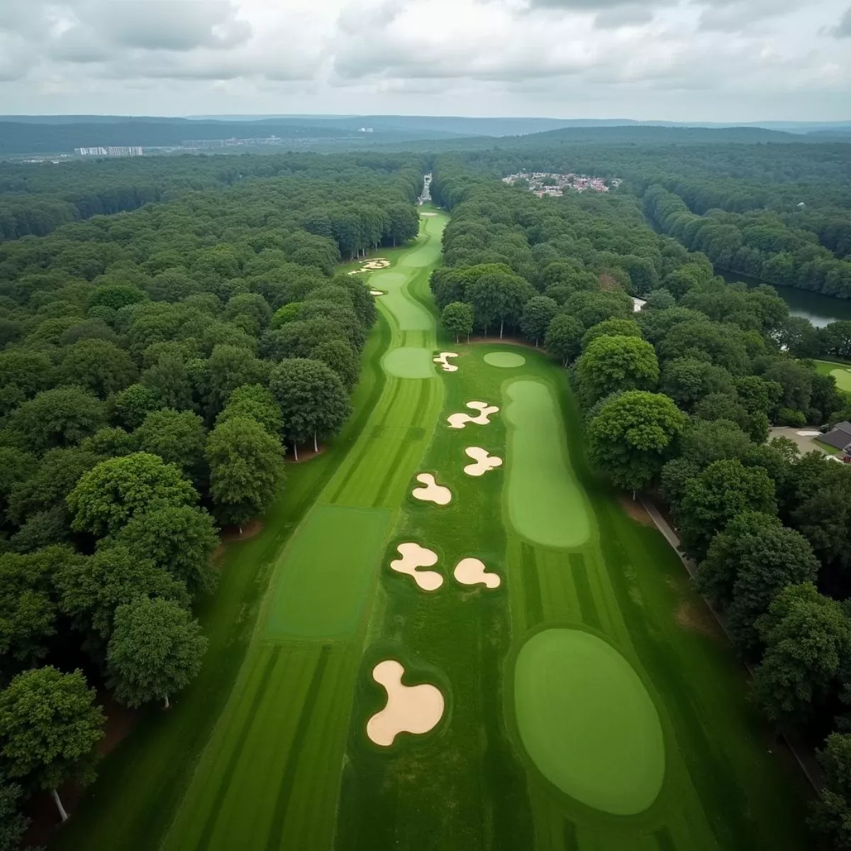 Golf Course Layout Aerial View