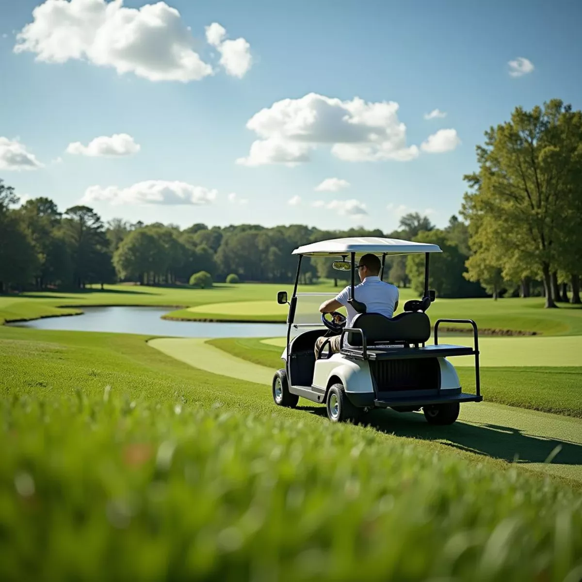 Golf Course Navigation With A Golf Cart