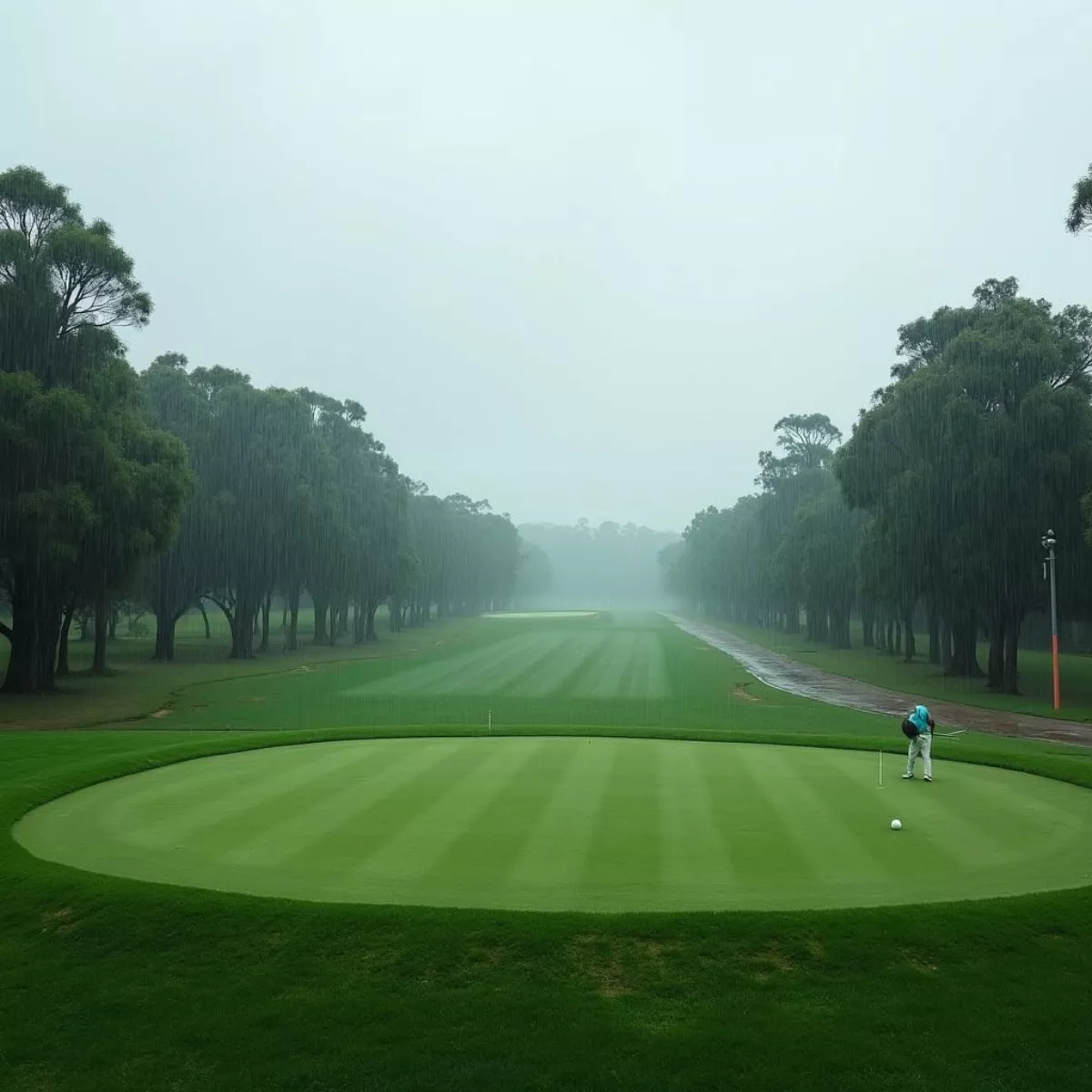 Rainy Golf Course