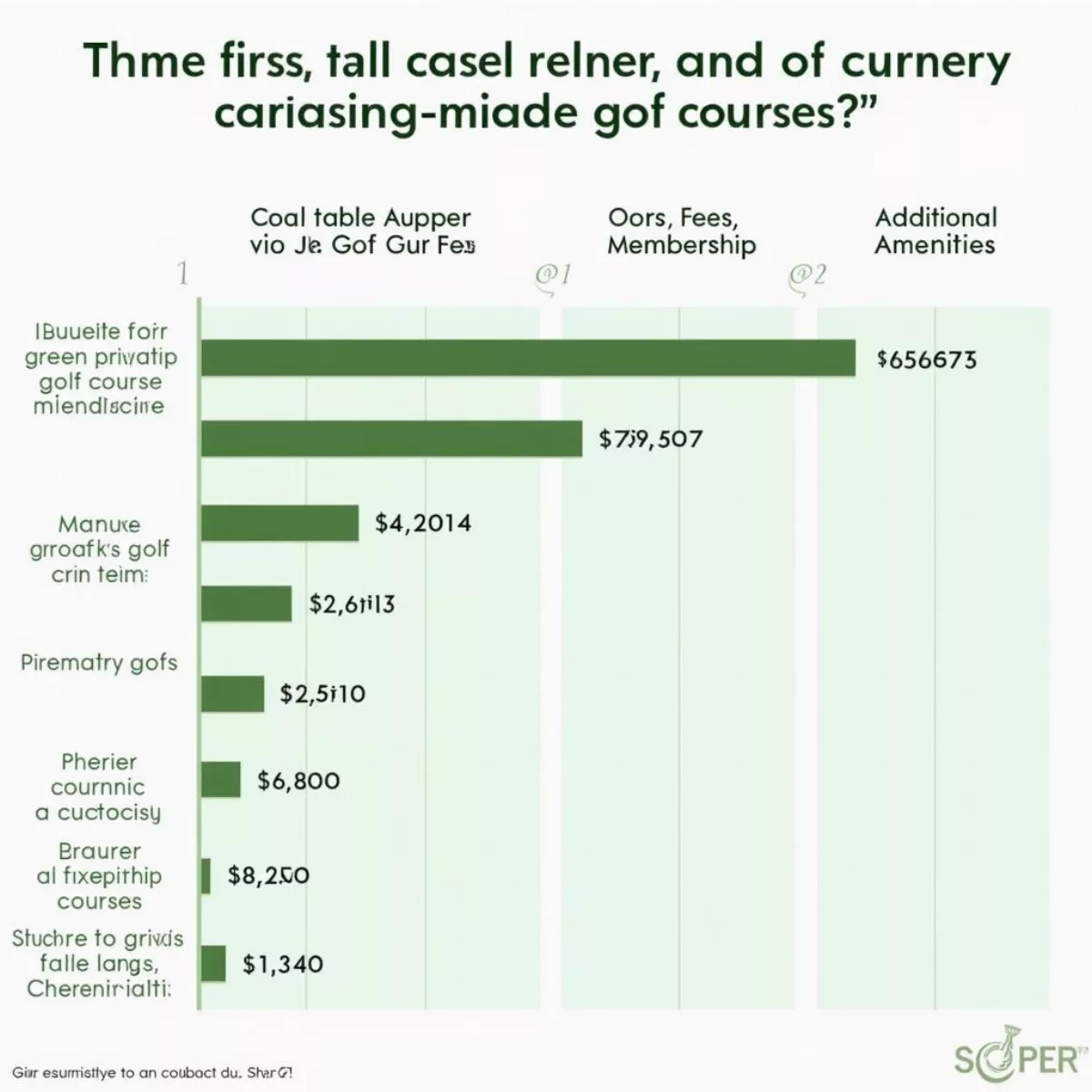 Chart Illustrating Golf Course Pricing