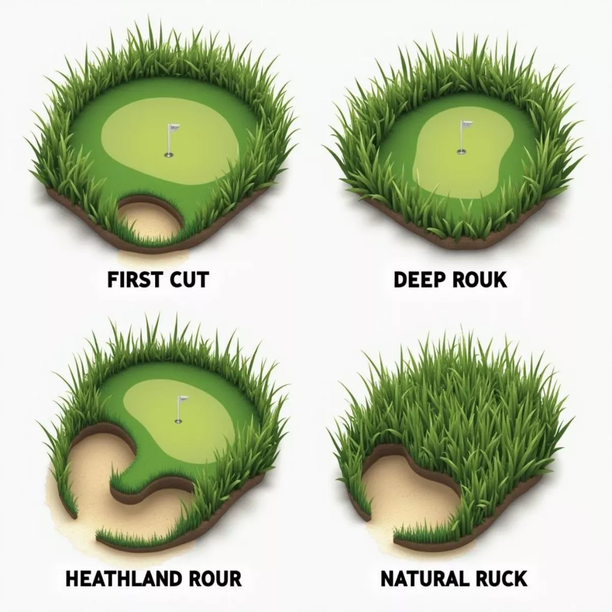 Golf Course Rough Types