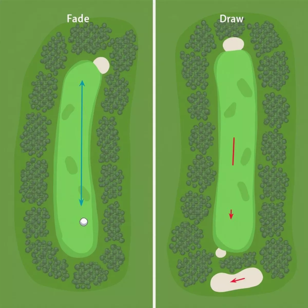 Golf Course Situations For Fade And Draw Shots