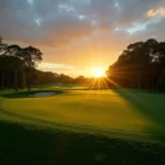 Sunrise Over Golf Course