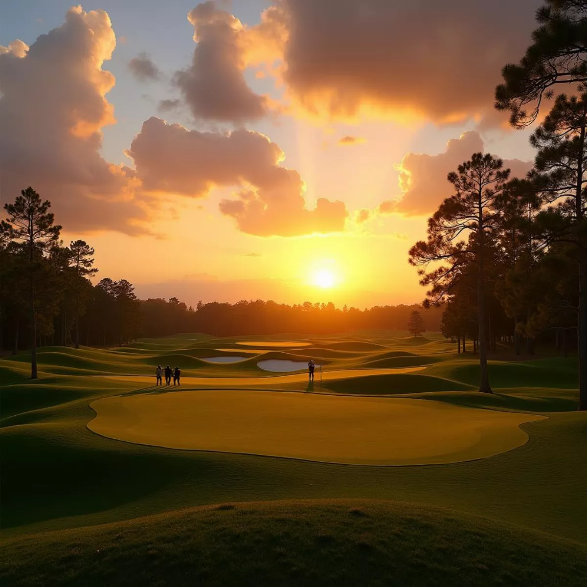 Golf Course at Sunset