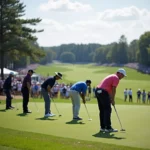 Golfers Teeing Off