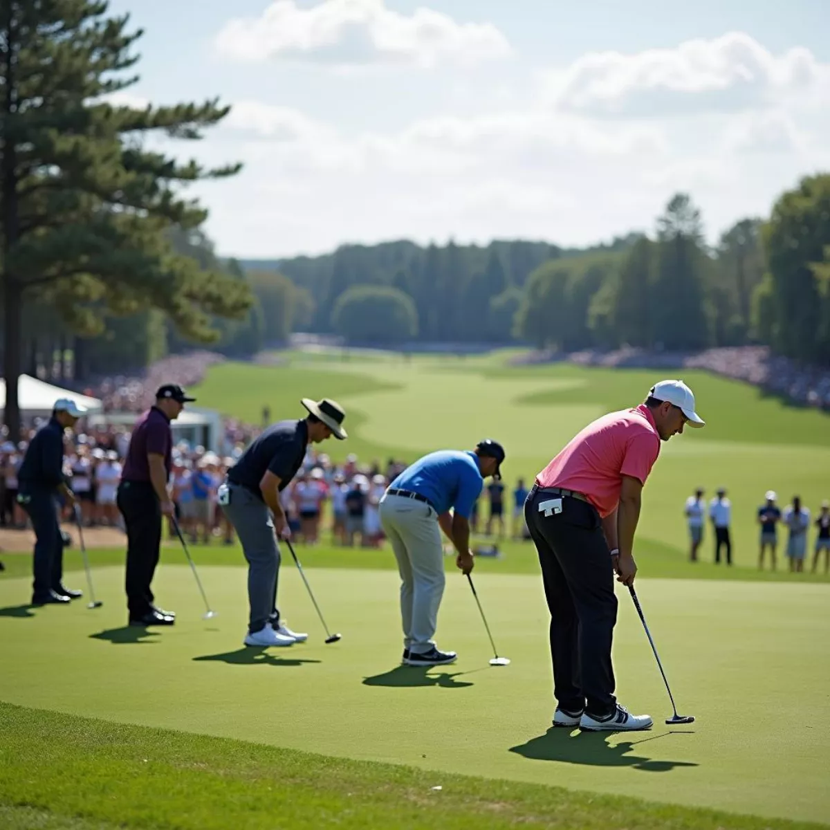 Golfers Teeing Off