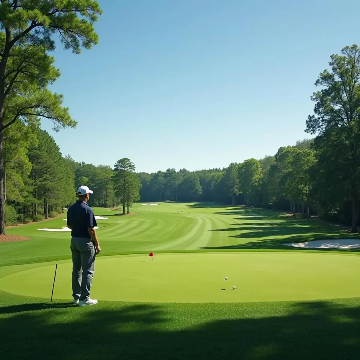 Golf Course View From Tee Box