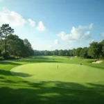 Golf Course with Flags