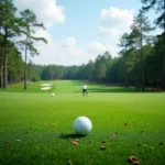 Golfers on a course
