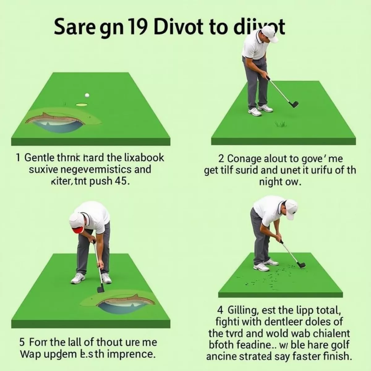 Golf Divot Repair Steps