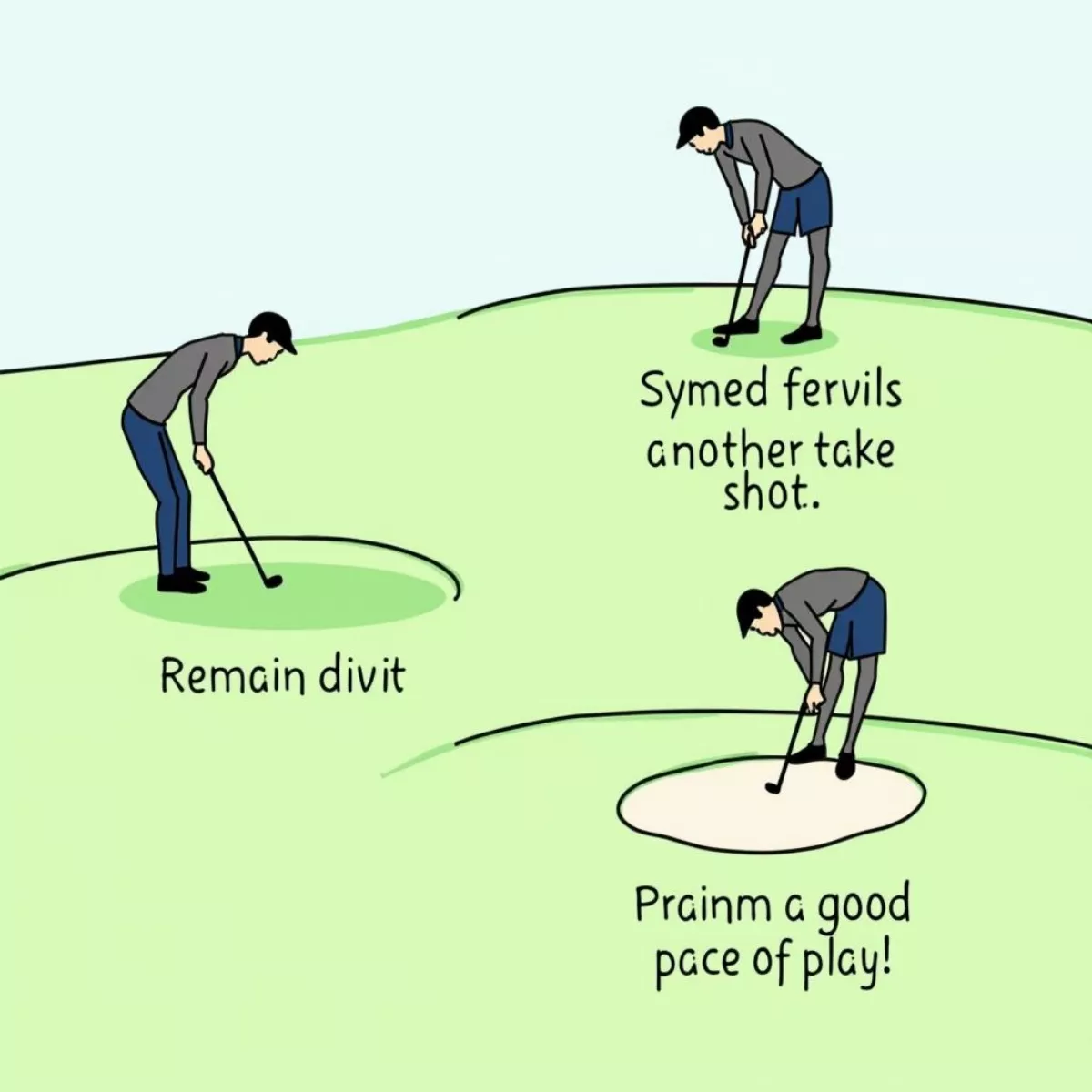 Golf Etiquette Illustration