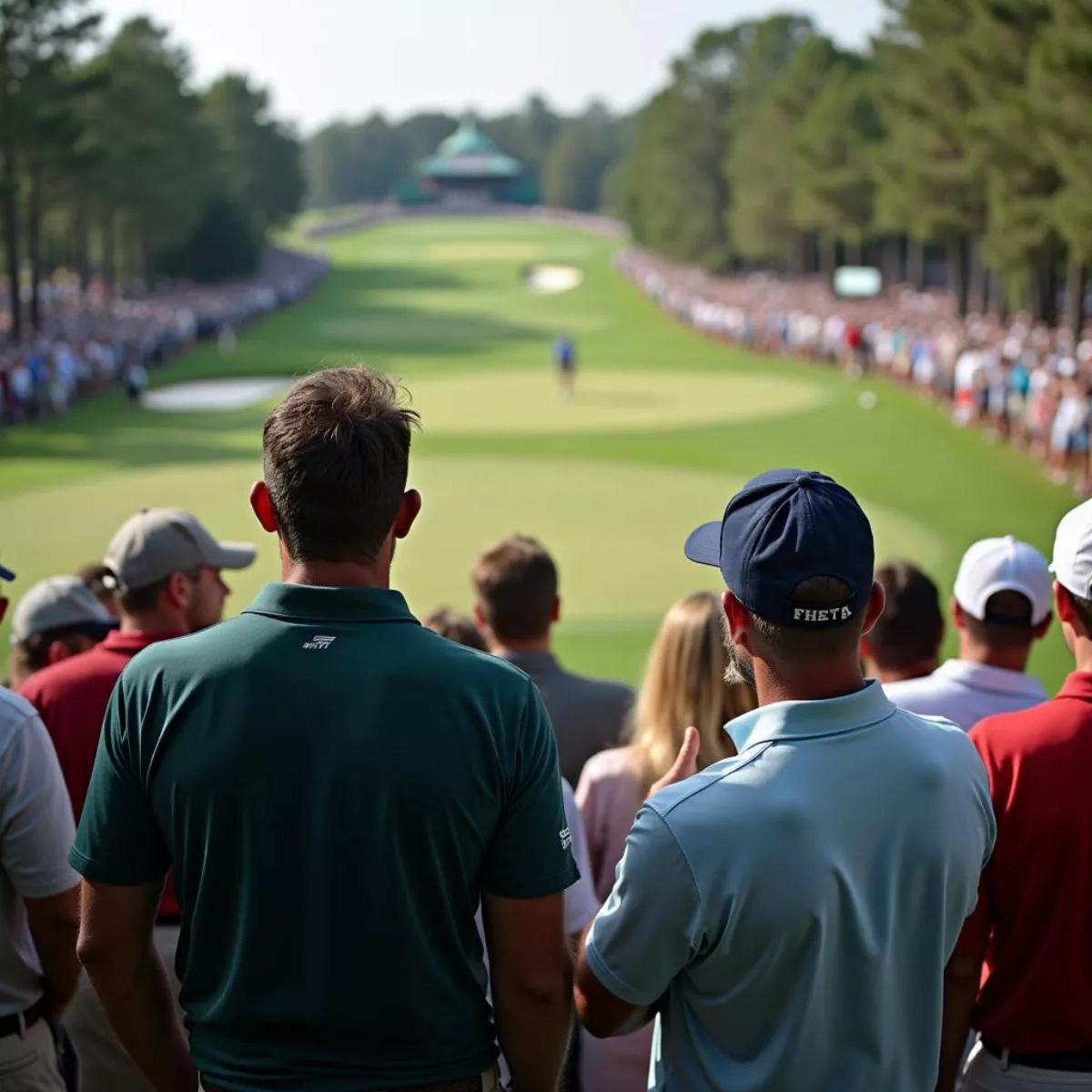 Golf Fans Discussing Tournament