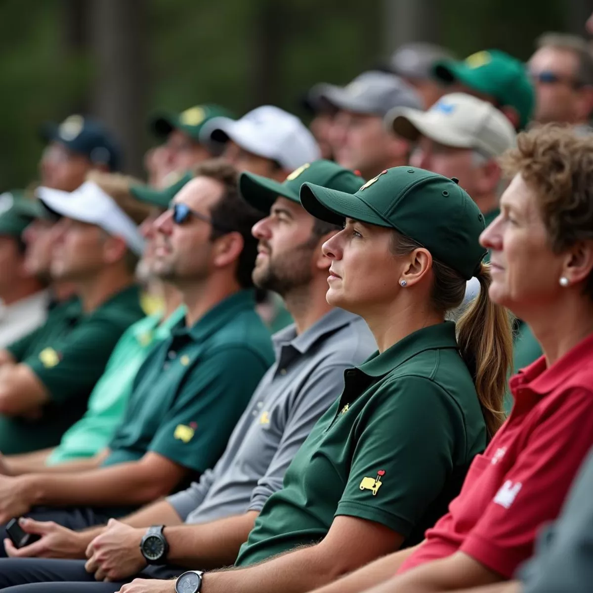 Golf Fans Watching Masters Tournament