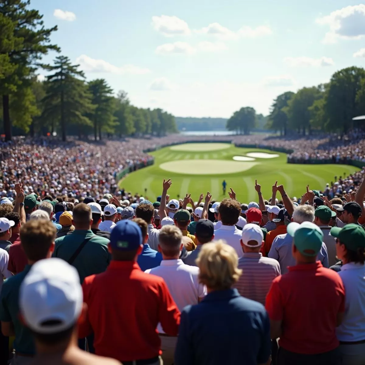 Golf Fans Watching U.s. Open