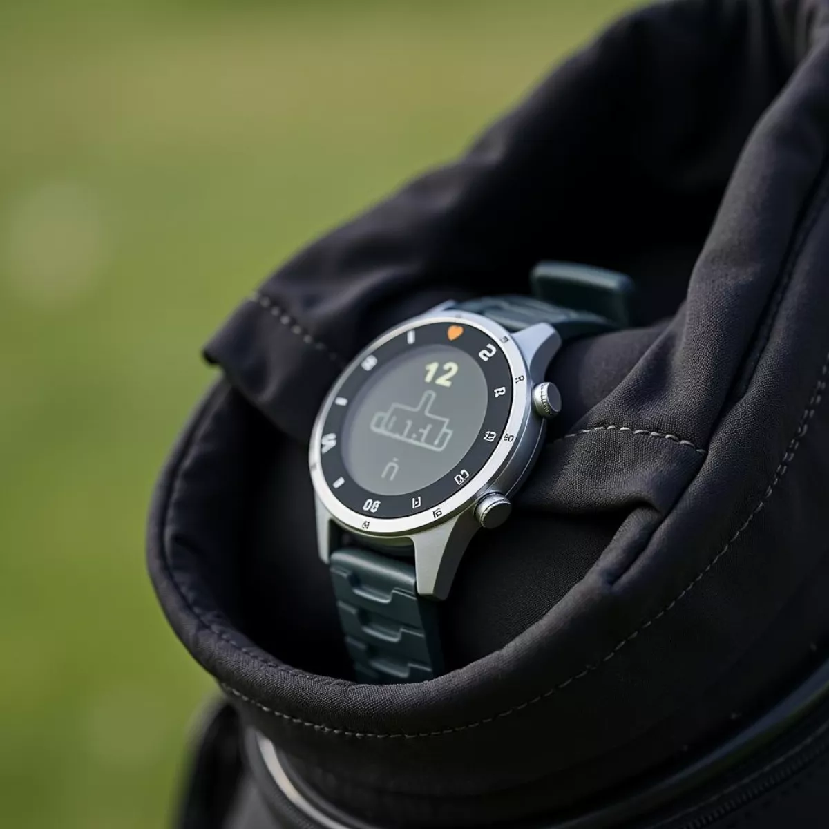 Golf GPS Watch on Golf Bag