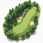 Golf Hole Dogleg