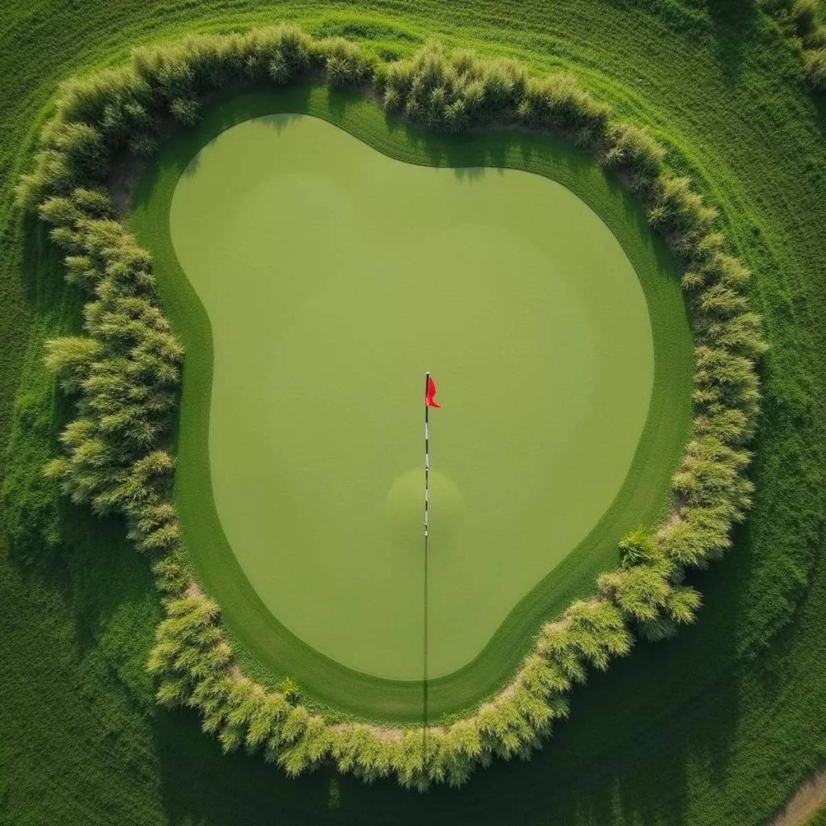 Golf Hole On Green