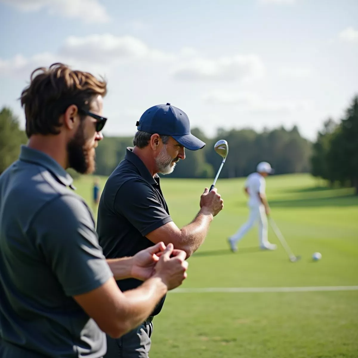 Golf Instructor Giving Lesson