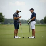 Golf Instructor Giving Lesson