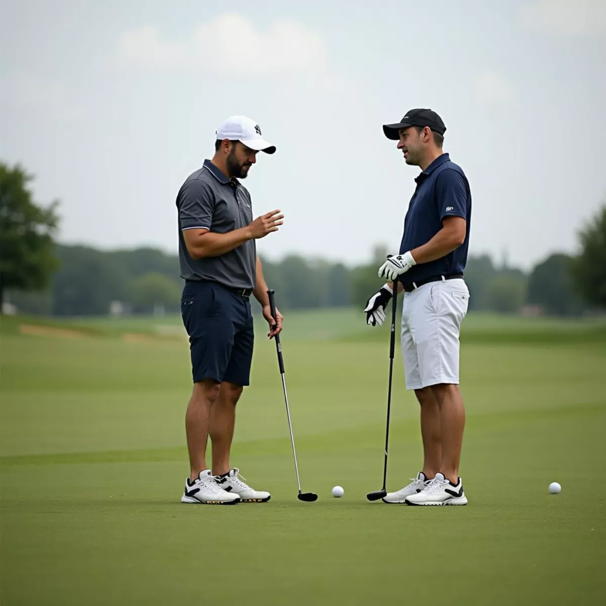 Golf Instructor Giving Lesson