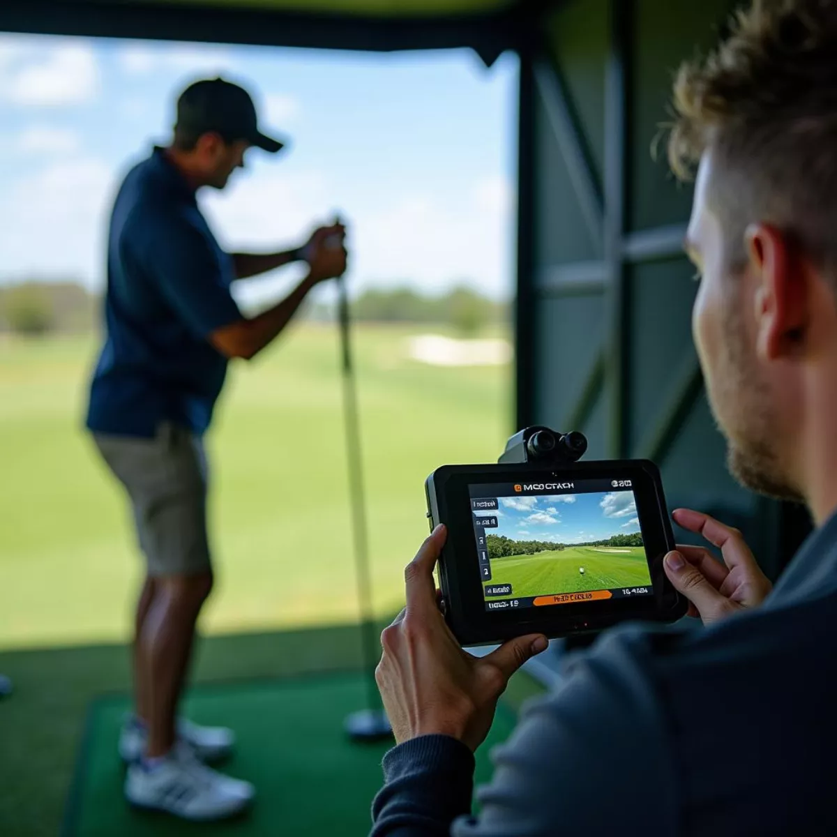 Golf Instructor With Launch Monitor