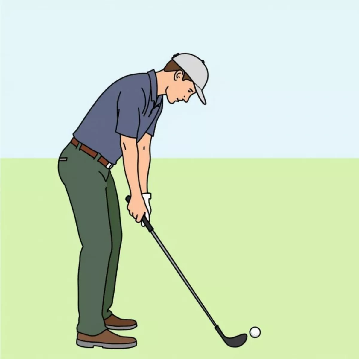 Golfer Performing A Pitch Shot