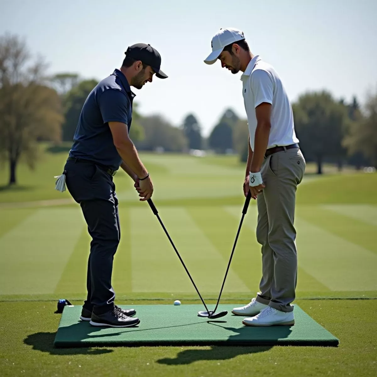 Golf Pro Giving Lesson