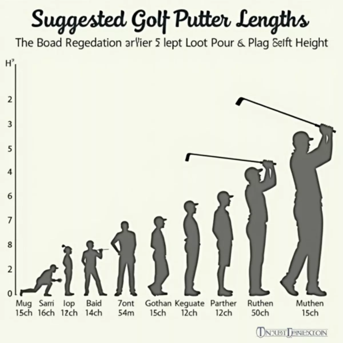 Golf Putter Length Chart