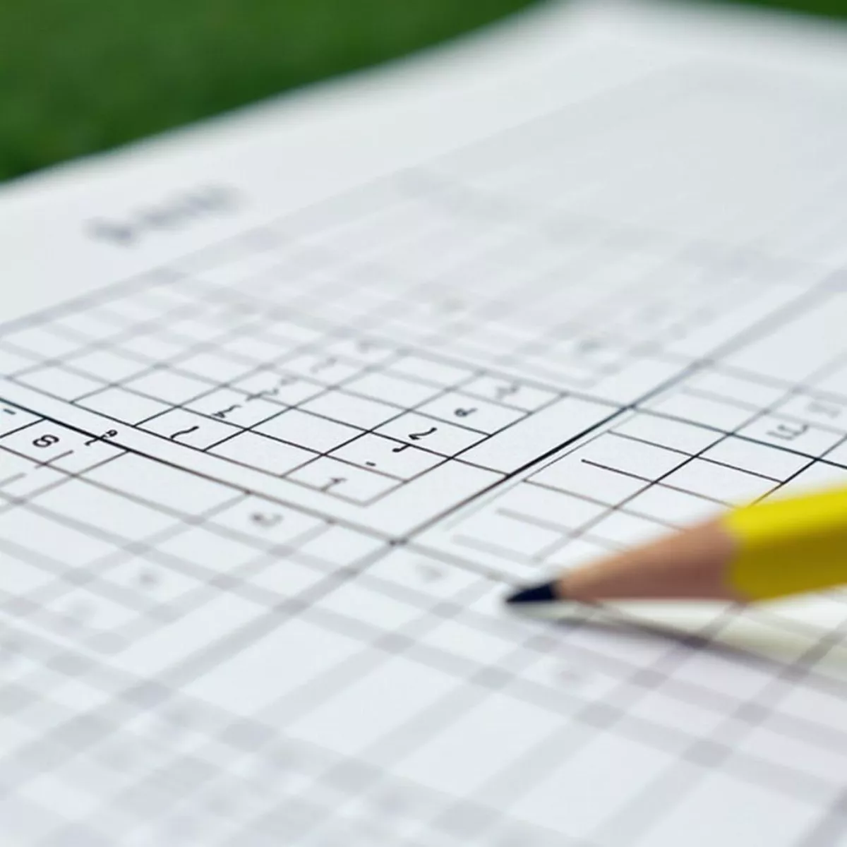 Golf Scorecard With Pencil