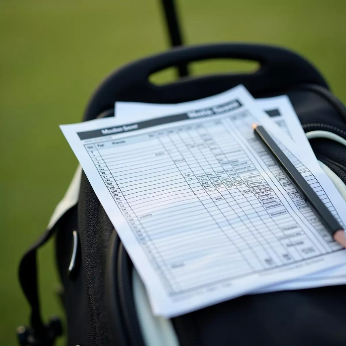 Golf Scorecard And Pencil