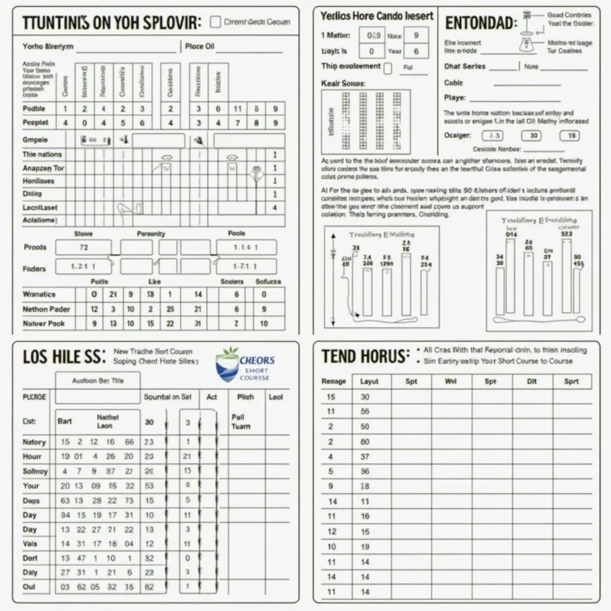 Close Up Of Golf Scorecard