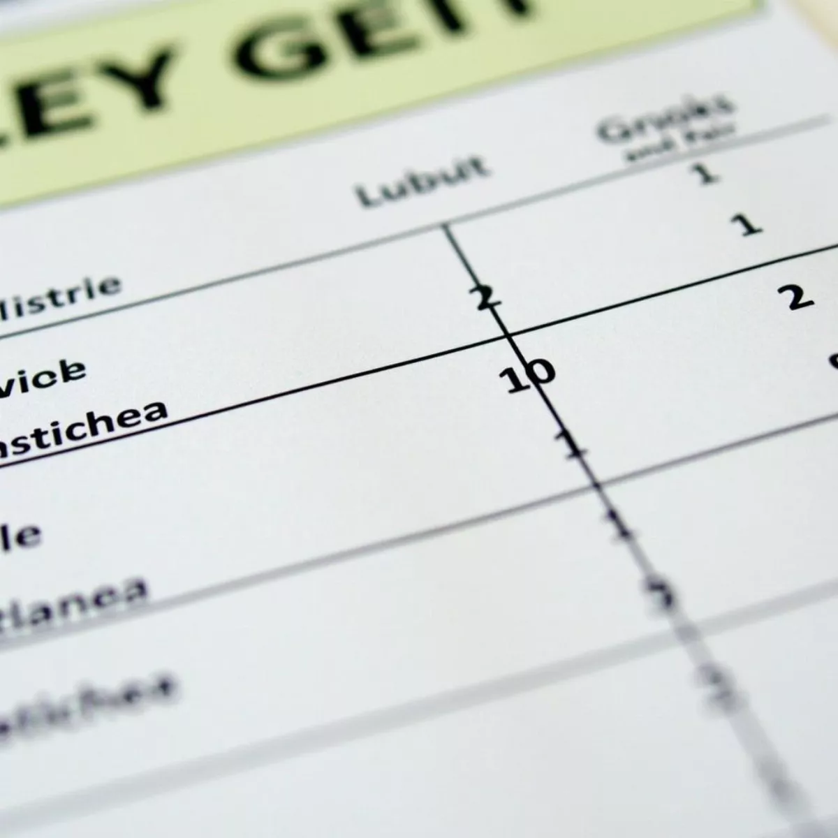 Golf Scorecard Birdie And Bogey