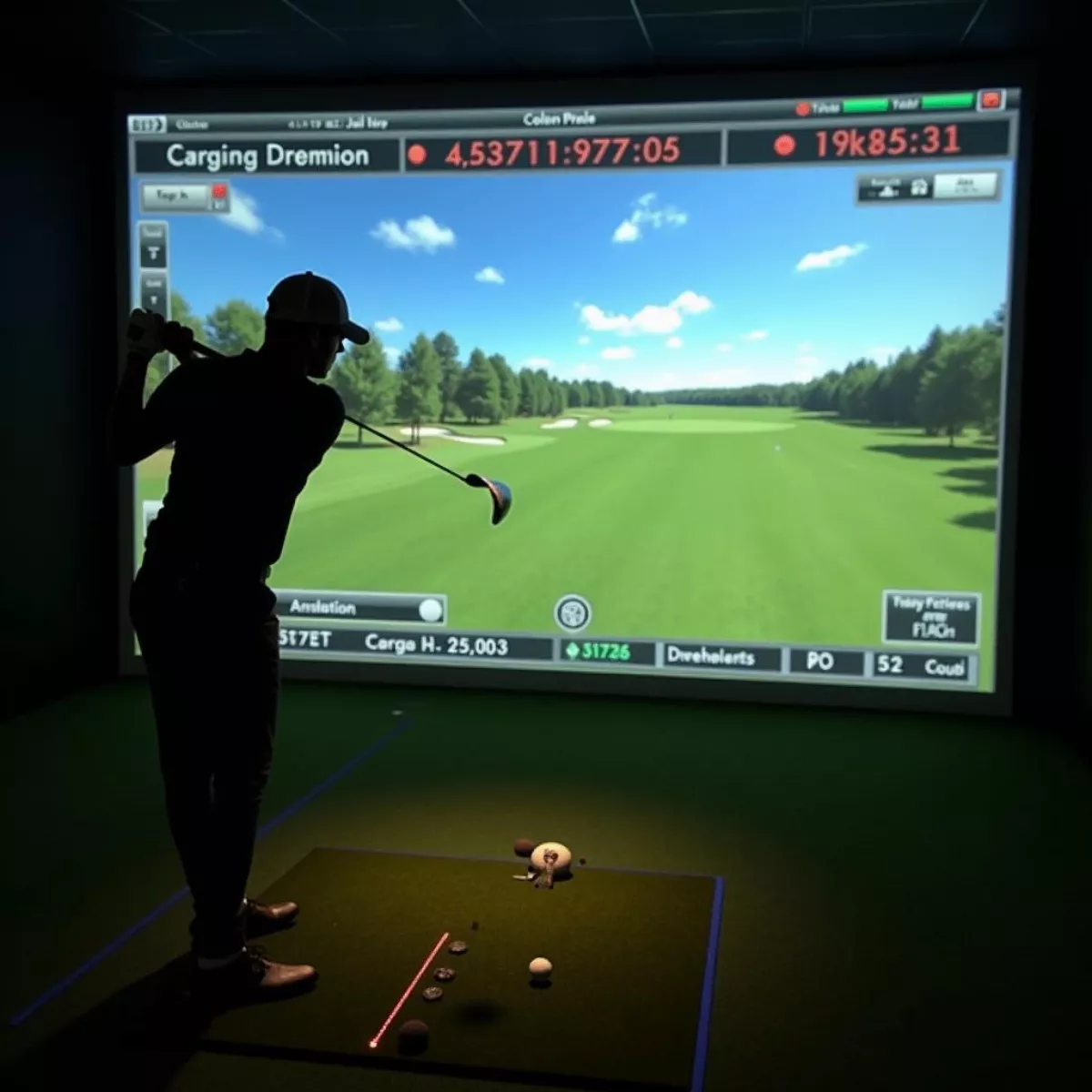 Indoor Golf Simulator Practice