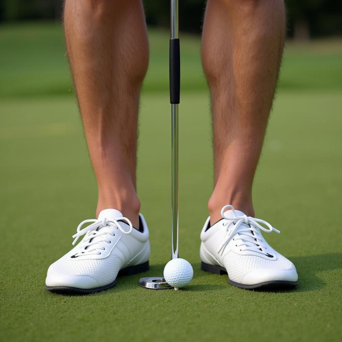 Golfer Stance And Ball Position