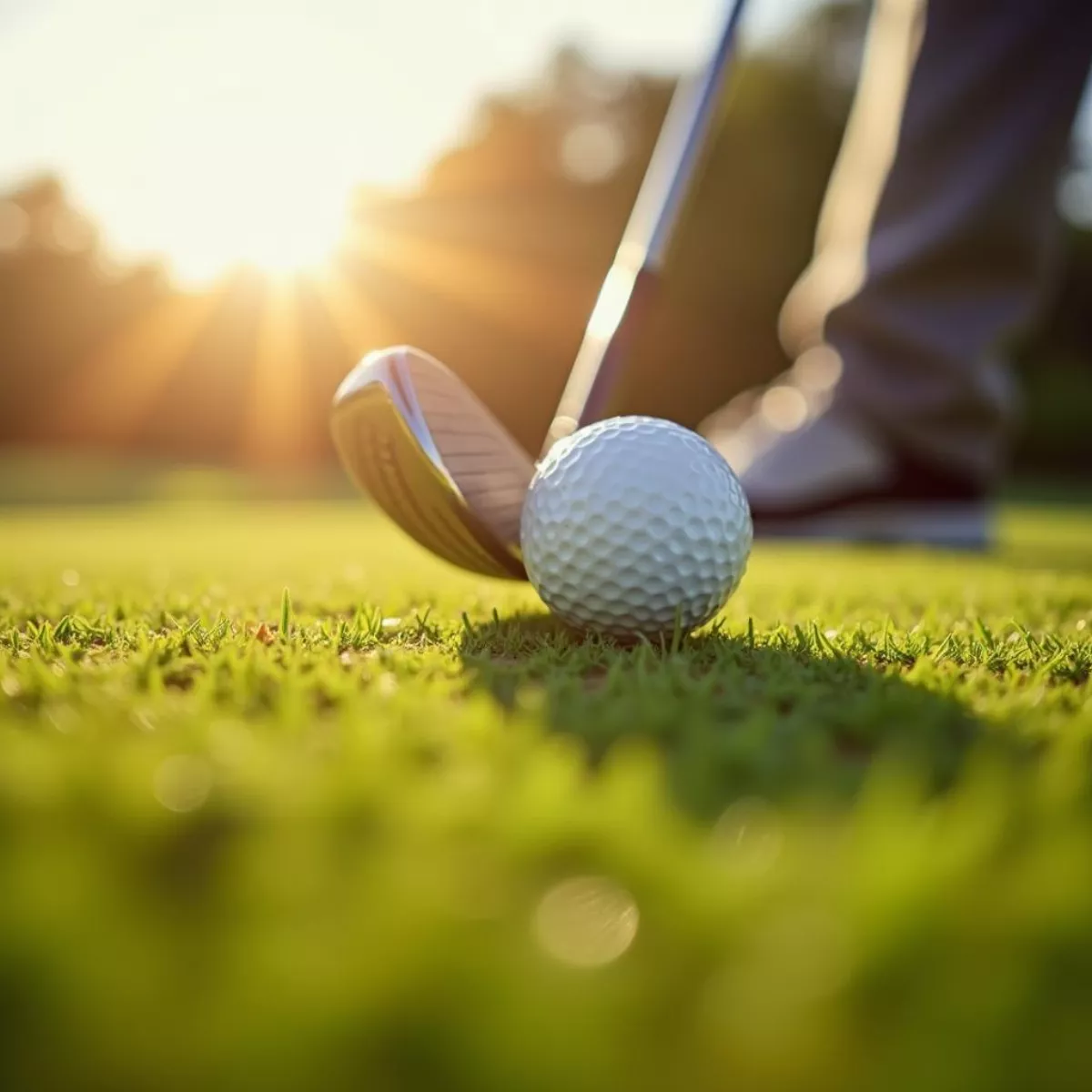 Close-Up Of A Golfer'S Swing