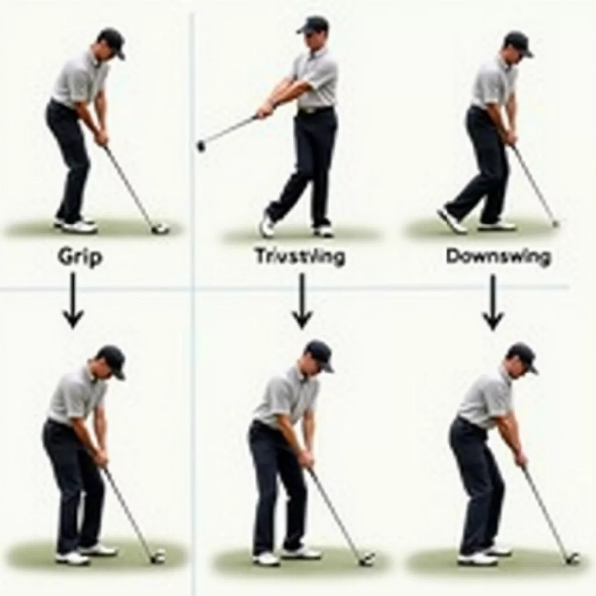 Golfer Demonstrating Proper Swing Mechanics