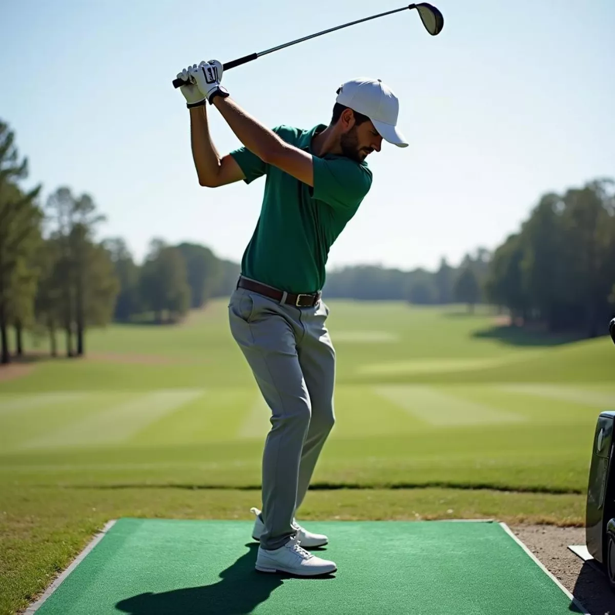 Golfer Practicing Their Swing