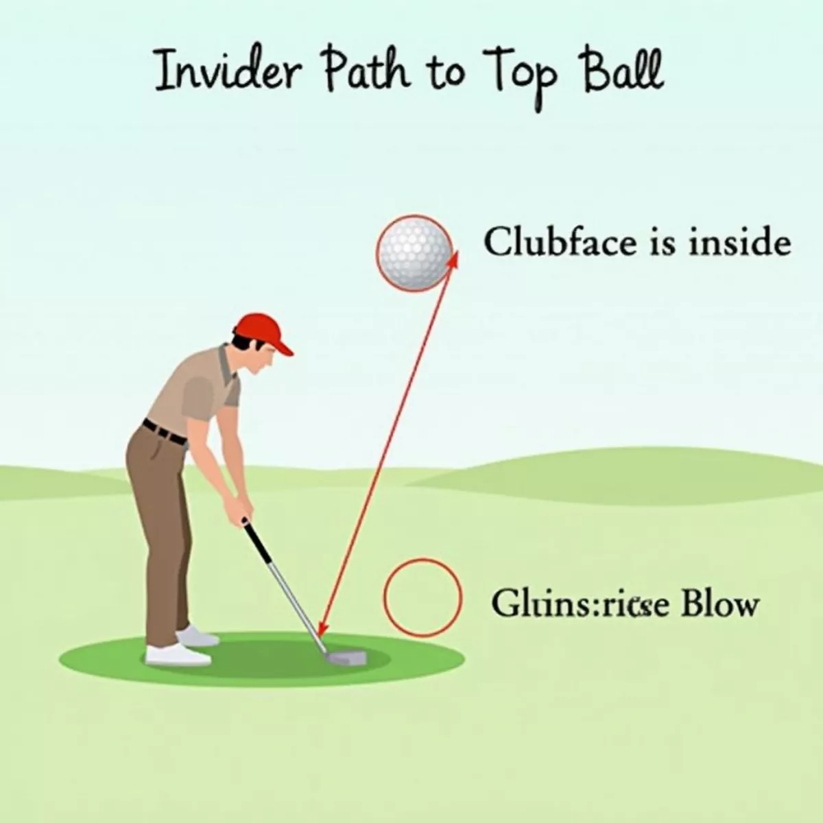 Incorrect Golf Swing Path Leading To Topping