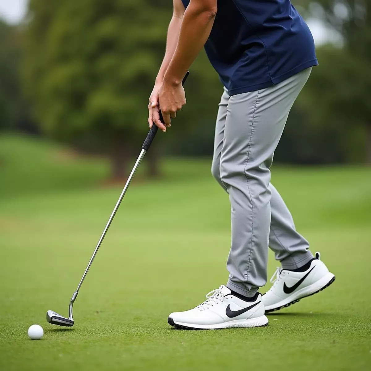 Golfer Taking A Swing