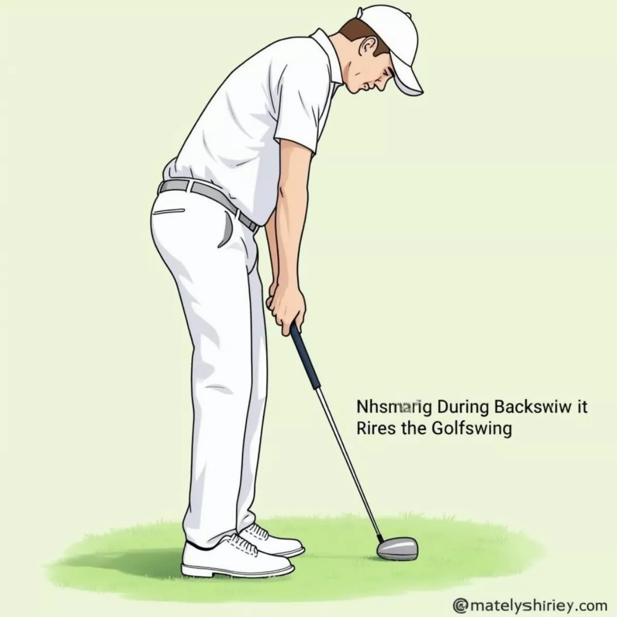 Golfer Demonstrating Wrist Hinge During Backswing