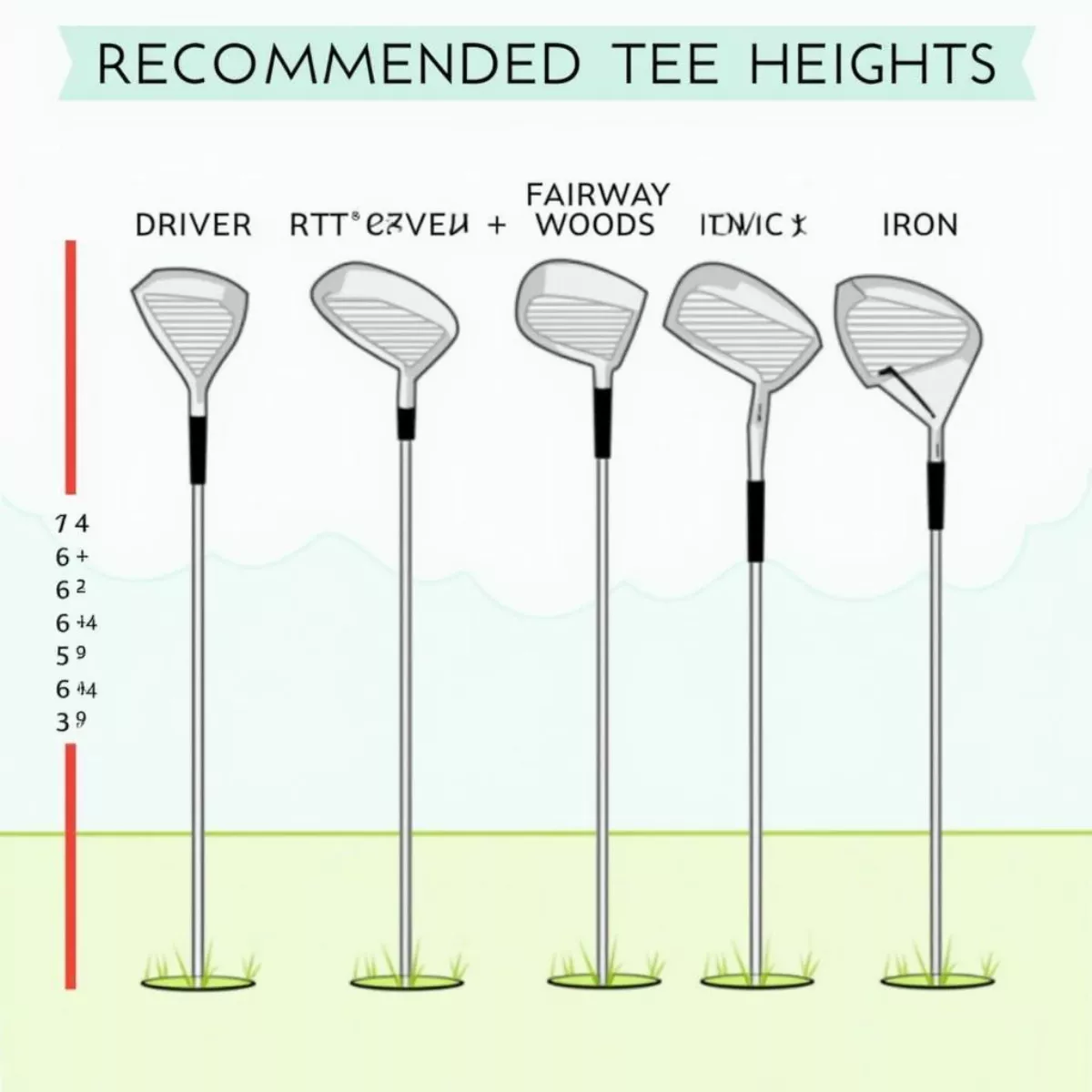 Golf Tee Height Comparison For Different Clubs