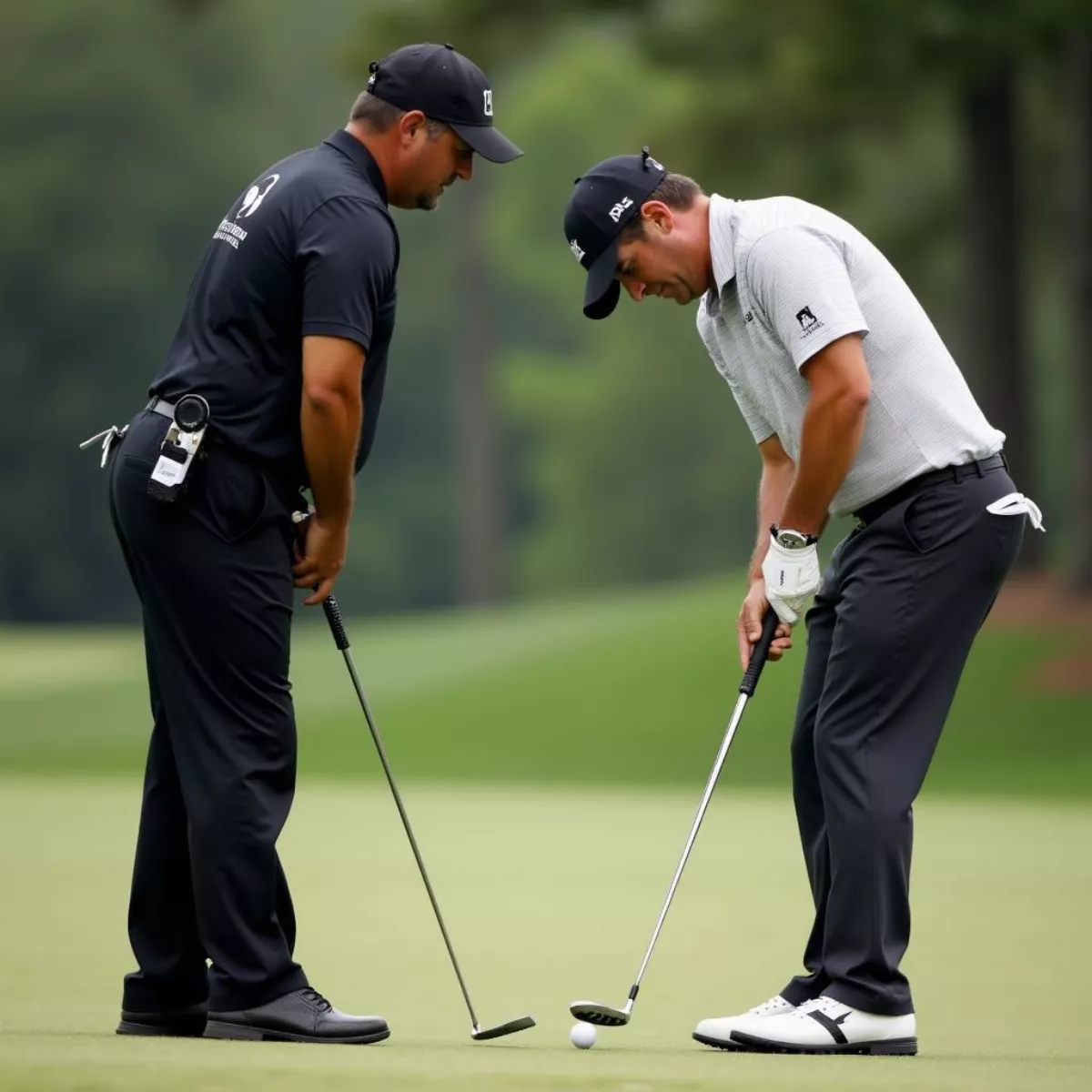 Golf Tournament Referee Observing Player