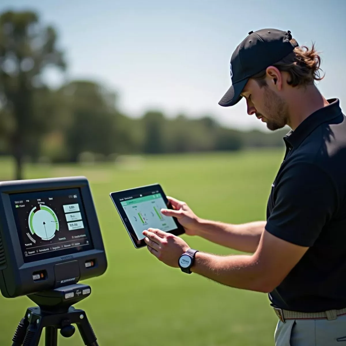 Golfer Analyzing Gc Quad Data