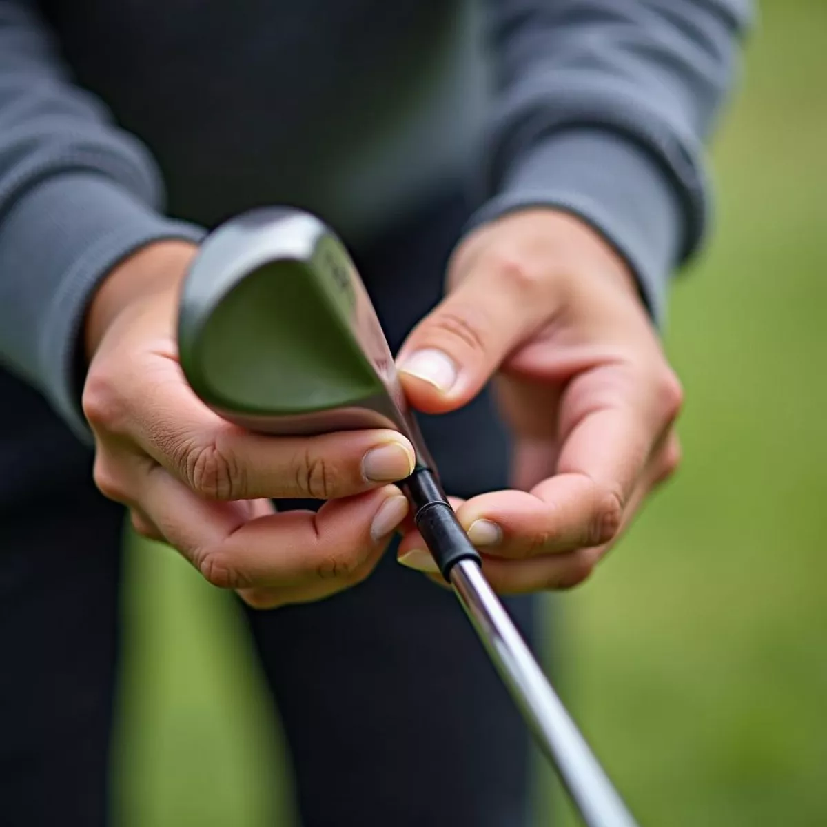 Inspecting Used Golf Club